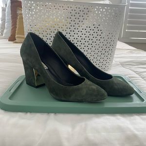 Karl Lagerfeld Paris Green Velvet Heels